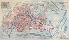 antiker historischer Stadtplan