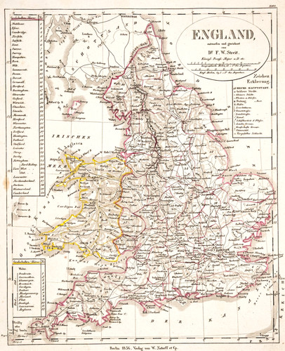 England landkarte original - england,