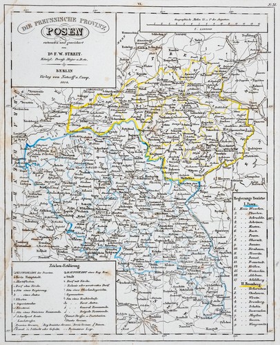 Posen landkarte stahlstich - landkarte,