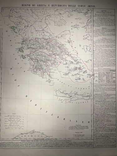 Antike landkarte 1846 - landkarte, auf