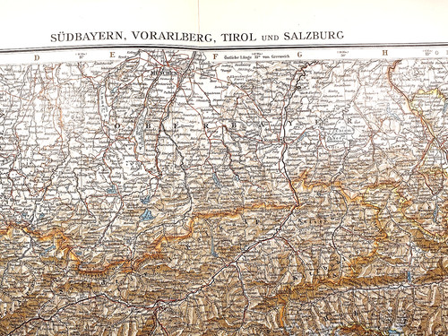 Alte farb lithographie - alte, farb-lithographie
