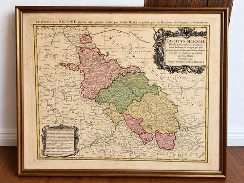 Antike landkarte schlesien von - antike,