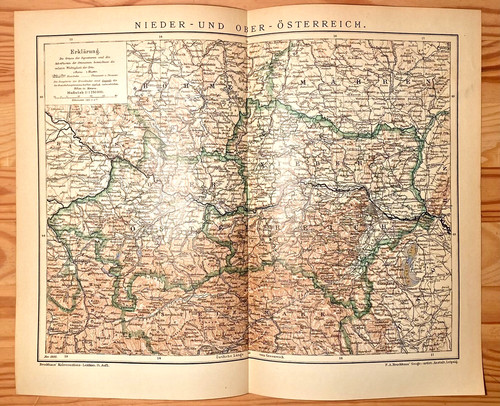 Alte lithographie nieder und - alte,