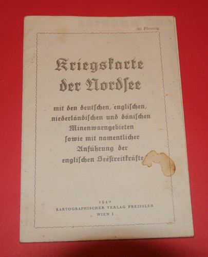 Kriegskarte der nordsee - kriegskarte,