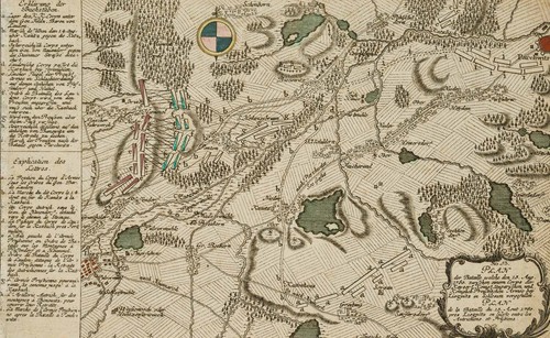 Karte der bataille 1760 - der,