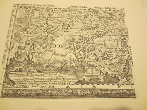 Karte bayern tirol - karte, 1663