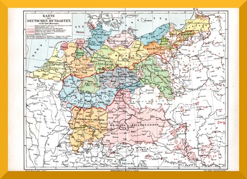 Karte der deutschen - der, mundarten