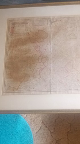 Kolorierte kupferstichkarte - kolorierte,